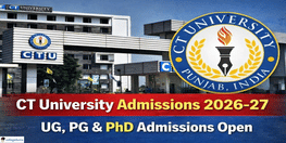 CT University Begins Admission For Session 2026